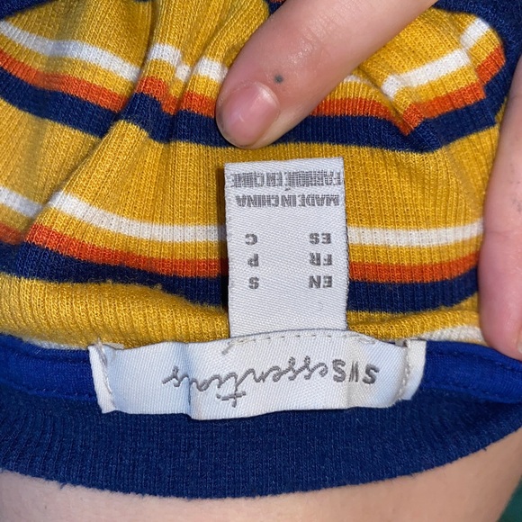 ribbed striped crop top - Picture 2 of 3